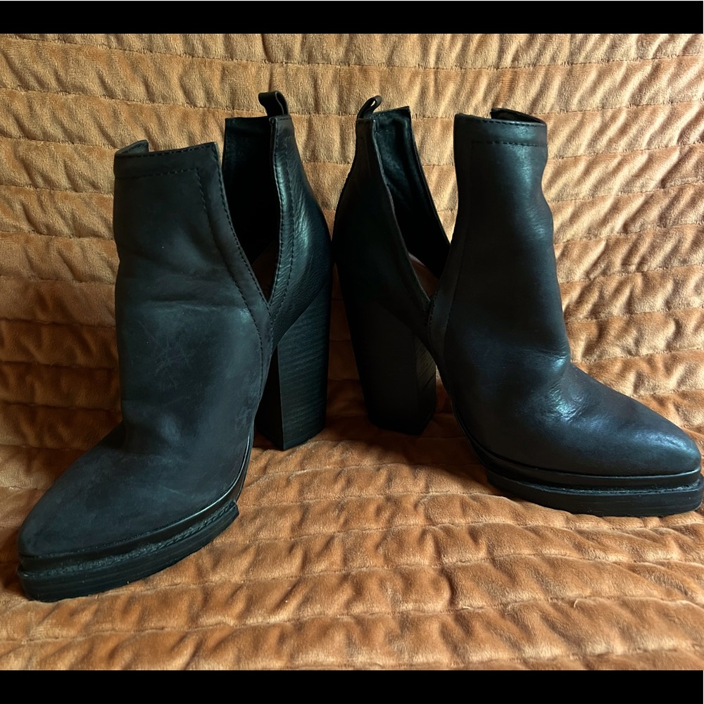 Black leather Jeffery Campbell booties size 7.5